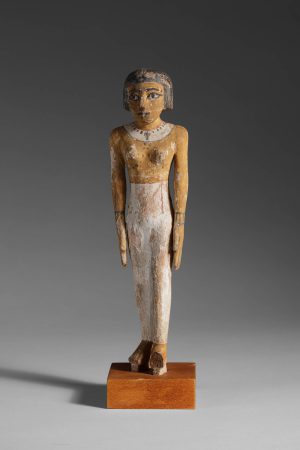 WOOD STATUETTE OF YOUNG WOMAN