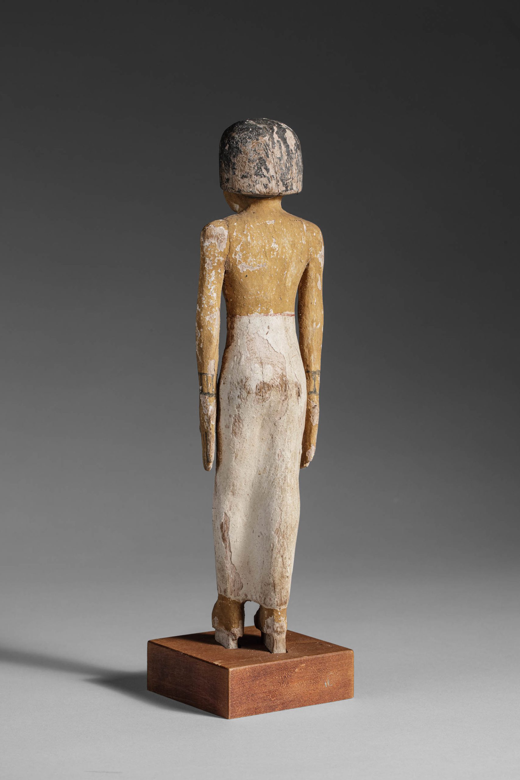 WOOD STATUETTE OF YOUNG WOMAN