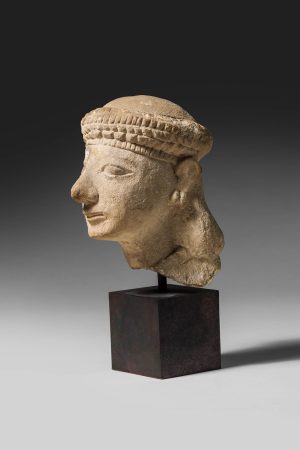 LIMESTONE CYPRIOT HEAD OF YOUTH