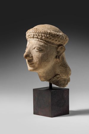 LIMESTONE CYPRIOT HEAD OF YOUTH