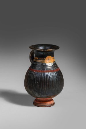 SMALL BLACK GLAZED OINOCHOE