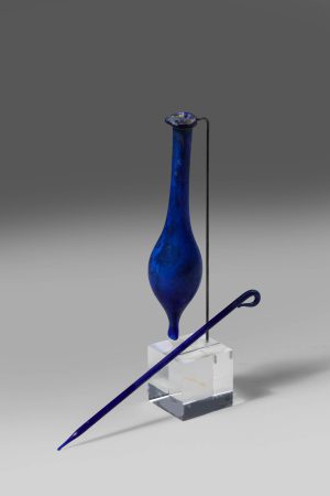 COBALT BLUE UNGUENTARIUM WITH ROD
