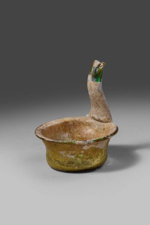BLUISH GREEN GLASS LADLE