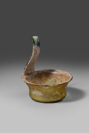 BLUISH GREEN GLASS LADLE