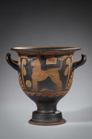 APULIA, SMALL RED FIGURE BELL KRATER