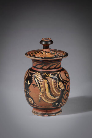 APULIAN RED FIGURE LIDDED OINOCHOE