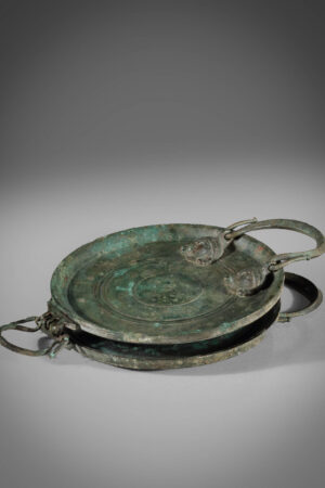 roman bronze mirror case