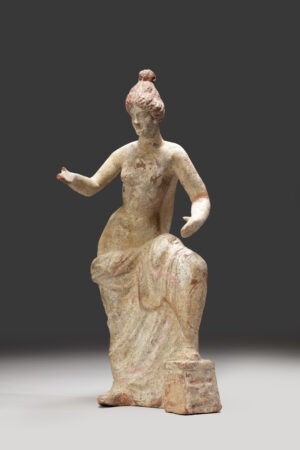 sicily, centuripe, terracotta female figure