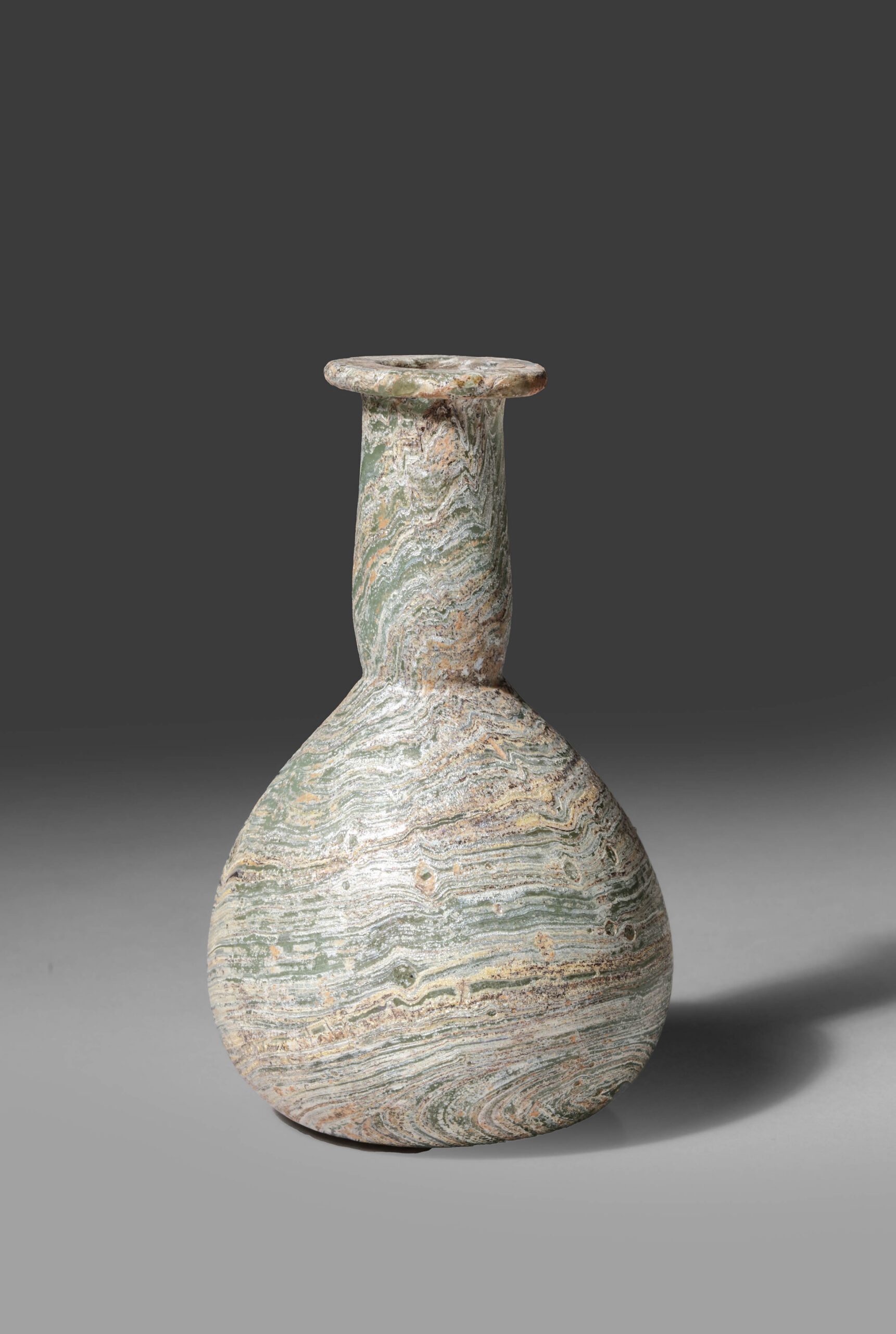 BLUISH GREEN MARBLED UNGUENTARIUM