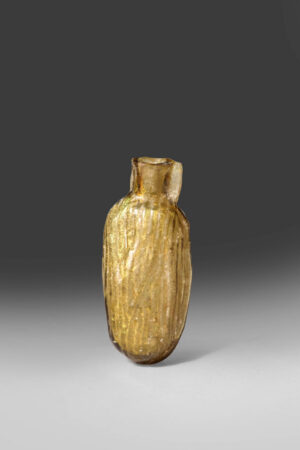 BROWN GLASS DATE FLASK