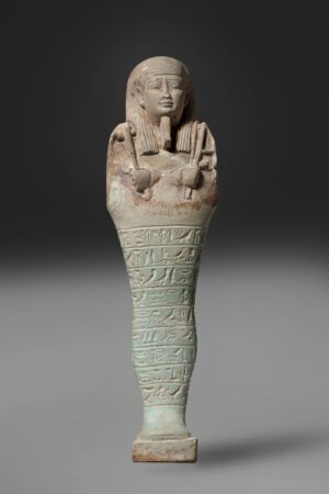 LIGHT GREEN FAIENCE USHABTI HORUDJA