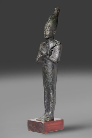 EXEPTIONAL LARGE BRONZE FIGURE OF OSIRIS