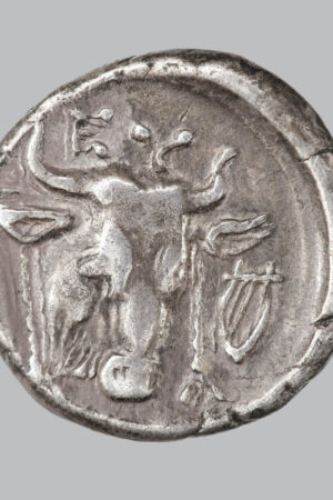 caria, knidos , AR Drachm rev