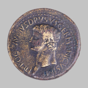 NERO CLAUDIUS DRUSUS, 38-9 BC, AE SESTERTIUS, ROME STRUCK BY CLAUDIUS, 41-42 AD