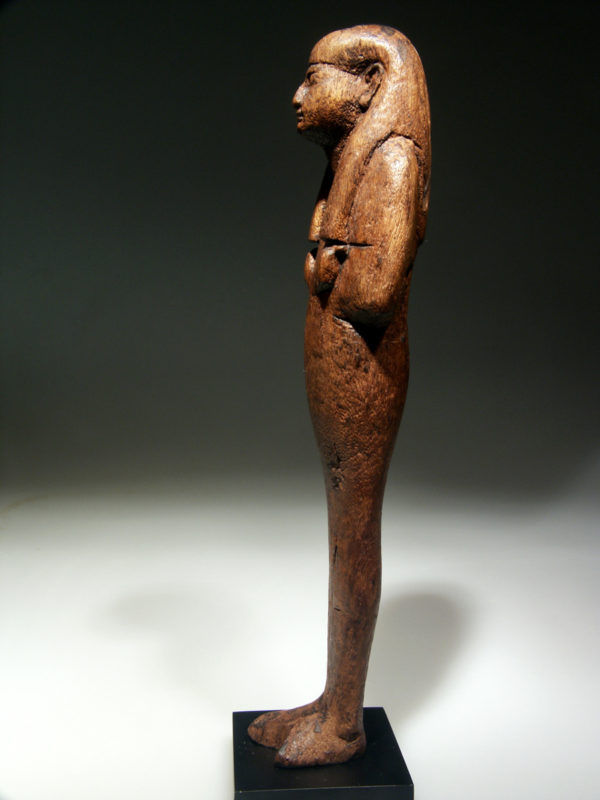 LARGE WOOD SHABTI