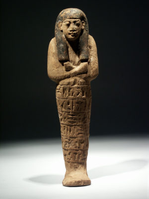 LARGE POLCHROME WOOD USHABTI OF ASET