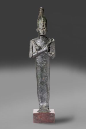 EXEPTIONAL LARGE BRONZE FIGURE OF OSIRIS