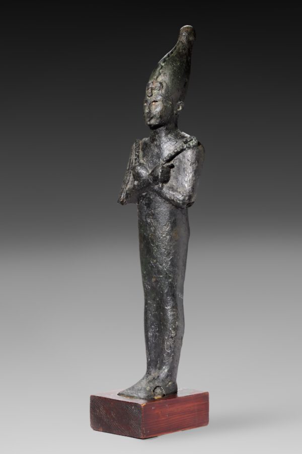 EXEPTIONAL LARGE BRONZE FIGURE OF OSIRIS