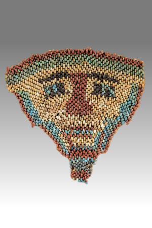 MULTICOLOURED FAIENCE MUMMY FACEMASK