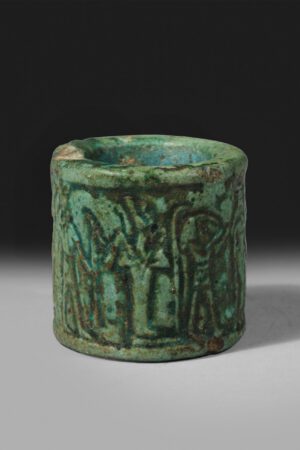 Egypt, LARGE BLUE GREEN FAIENCE RING