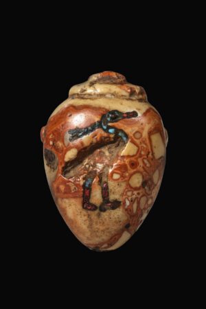EGYPT, LARGE BRECCIA HEART AMULET