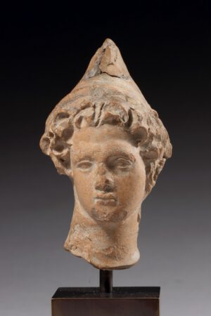 HELLENISTIC TERRACOTTA HEAD OF BOY