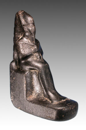 BLACK BASALT STONE ENTHRONED OSIRIS