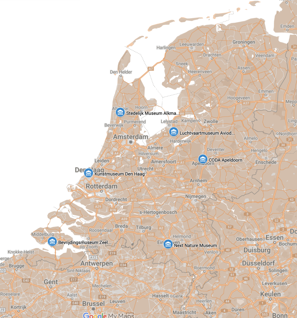 Kaart met locaties Opnamendagen