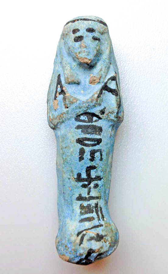 SMALL GREEN FAIENCE USHABTI OF WAB-IB-RE - Image 3
