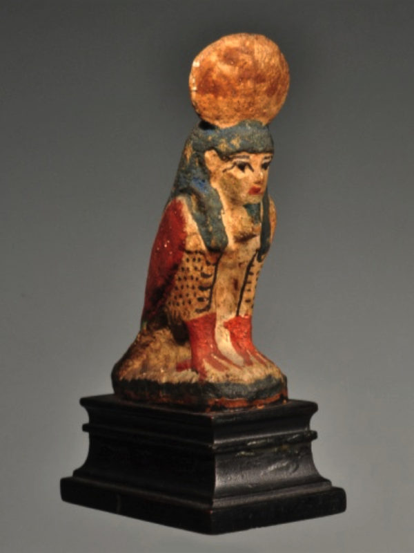 Ancient Egypt 9. polychrome painted wood ba bird