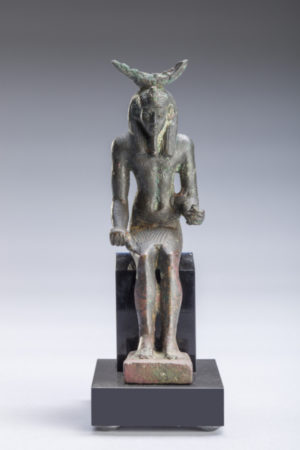 bronze figure of montu