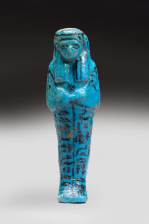 Egyptian blue faience ushabti of nesy-per-nub