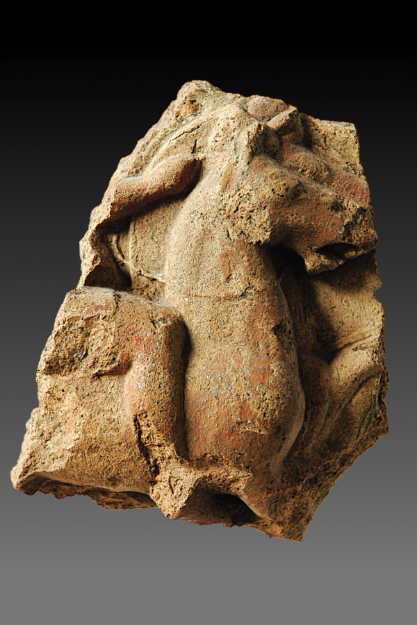 etruscan terracotta equestrian relief