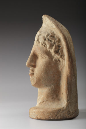 etruscan terracotta votive half-head