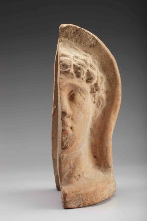 etruscan terracotta votive half-head