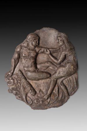 HELLENISTIC FRAGMENT OF SILVER MIRROR COVER