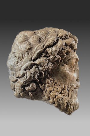 roman limestone relief fragment of marcus aurelius