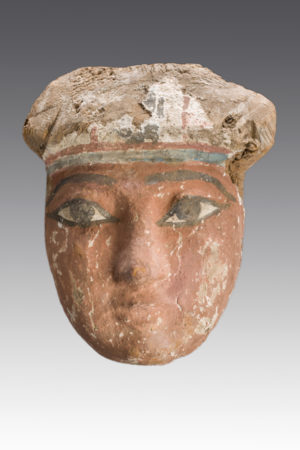 polychrome wood sarcophagus mask