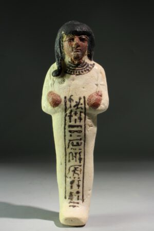 WHITE FAIENCE USHABTI FOR THE KING’S SON RAMSESSES